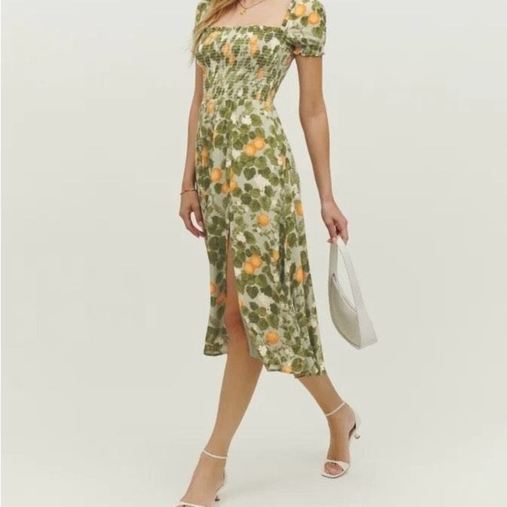 Reformation Inka dress in the "Orange Grove" size S, NWOT